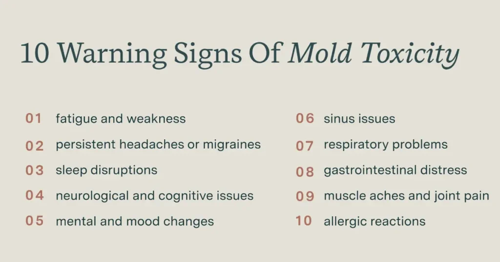 10 warning signs of mold toxicity